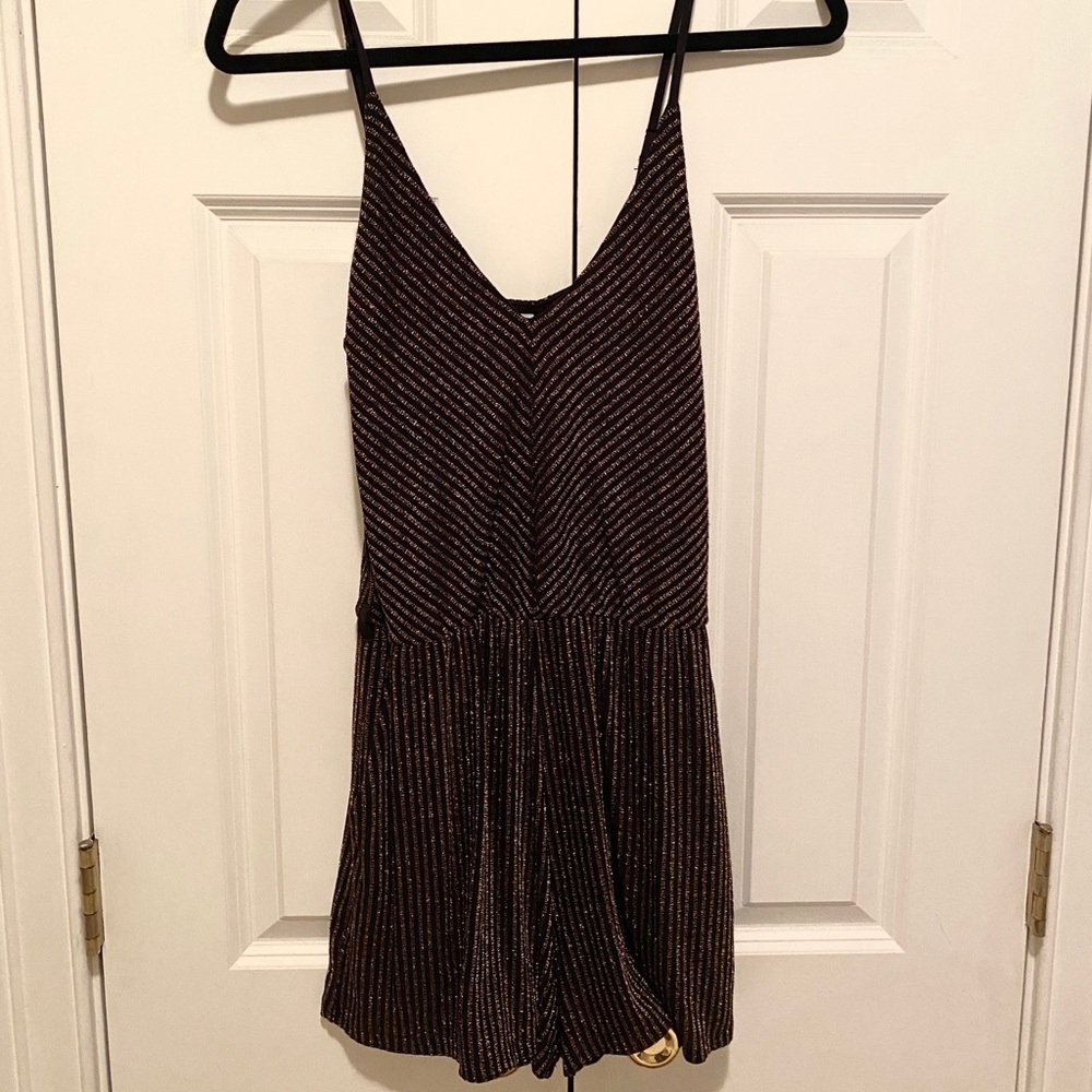Gold and Black Party Romper